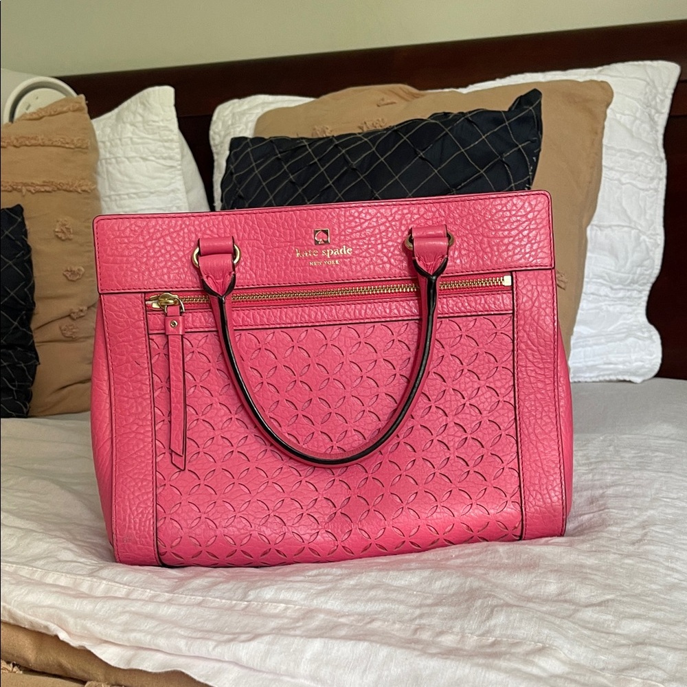 Kate Spade Embossed Pink Tote